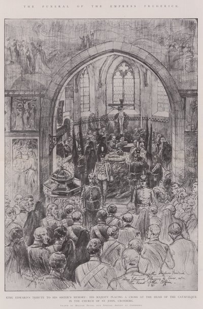 El funeral de la emperatriz Frederick de Melton Prior